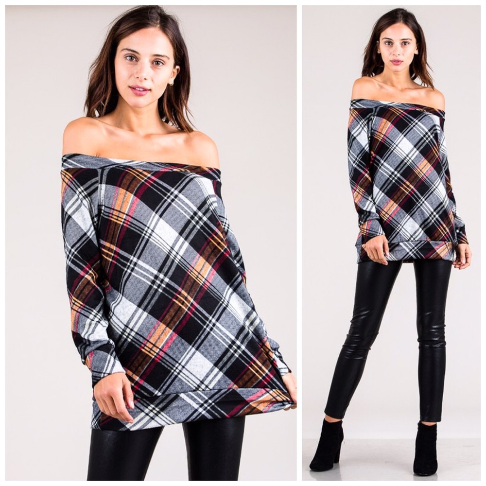 ❤️LAST 1! Super Soft Shoulder Plaid Top! - Picture 4 of 7